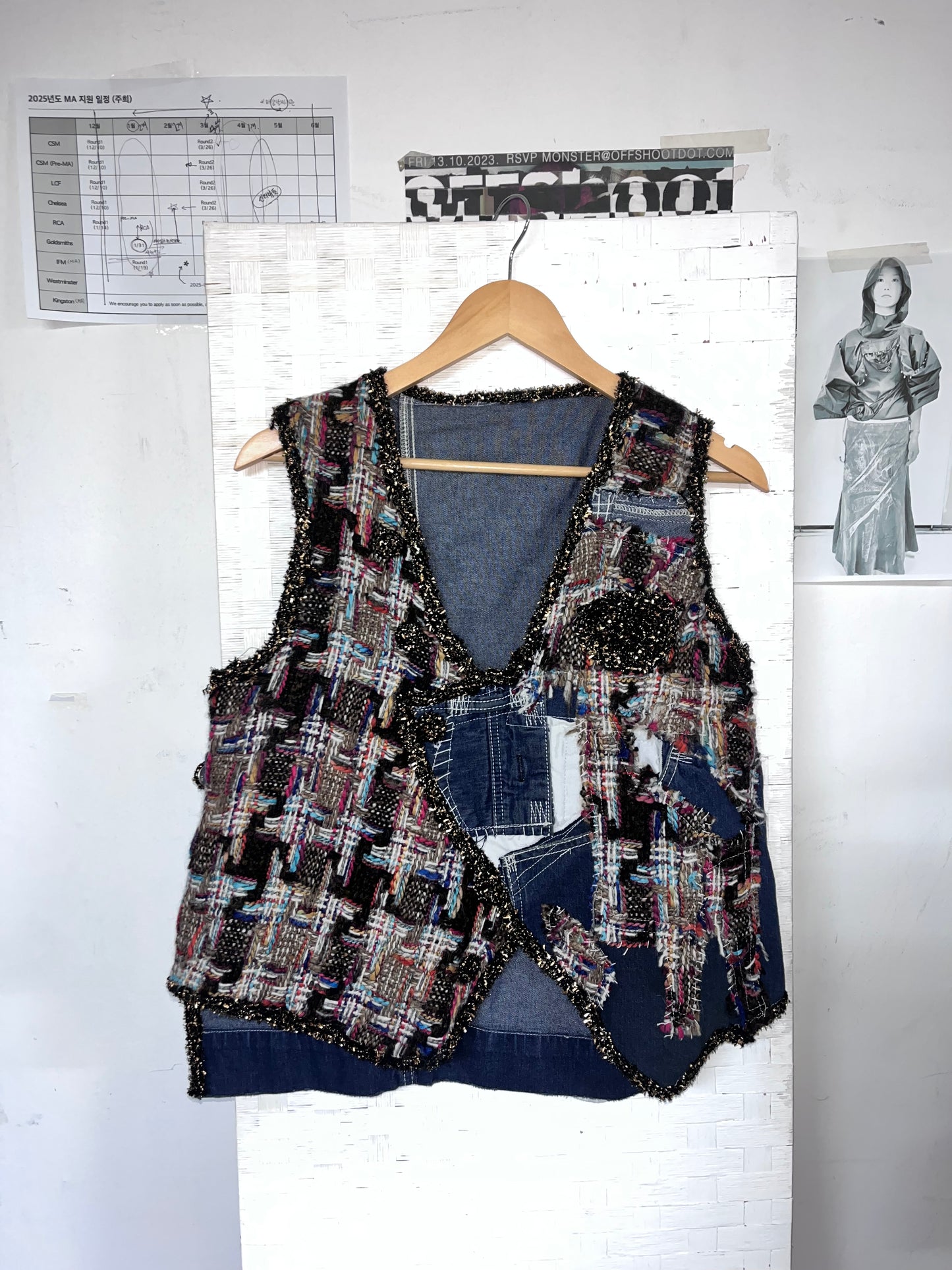 Patchwork collage vest