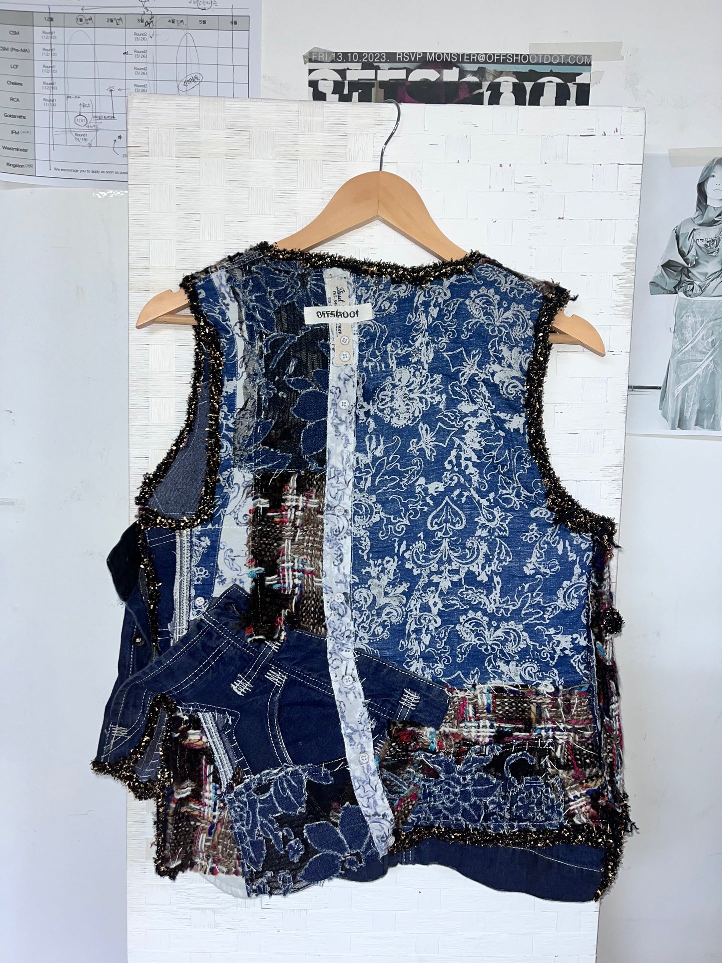 Patchwork collage vest