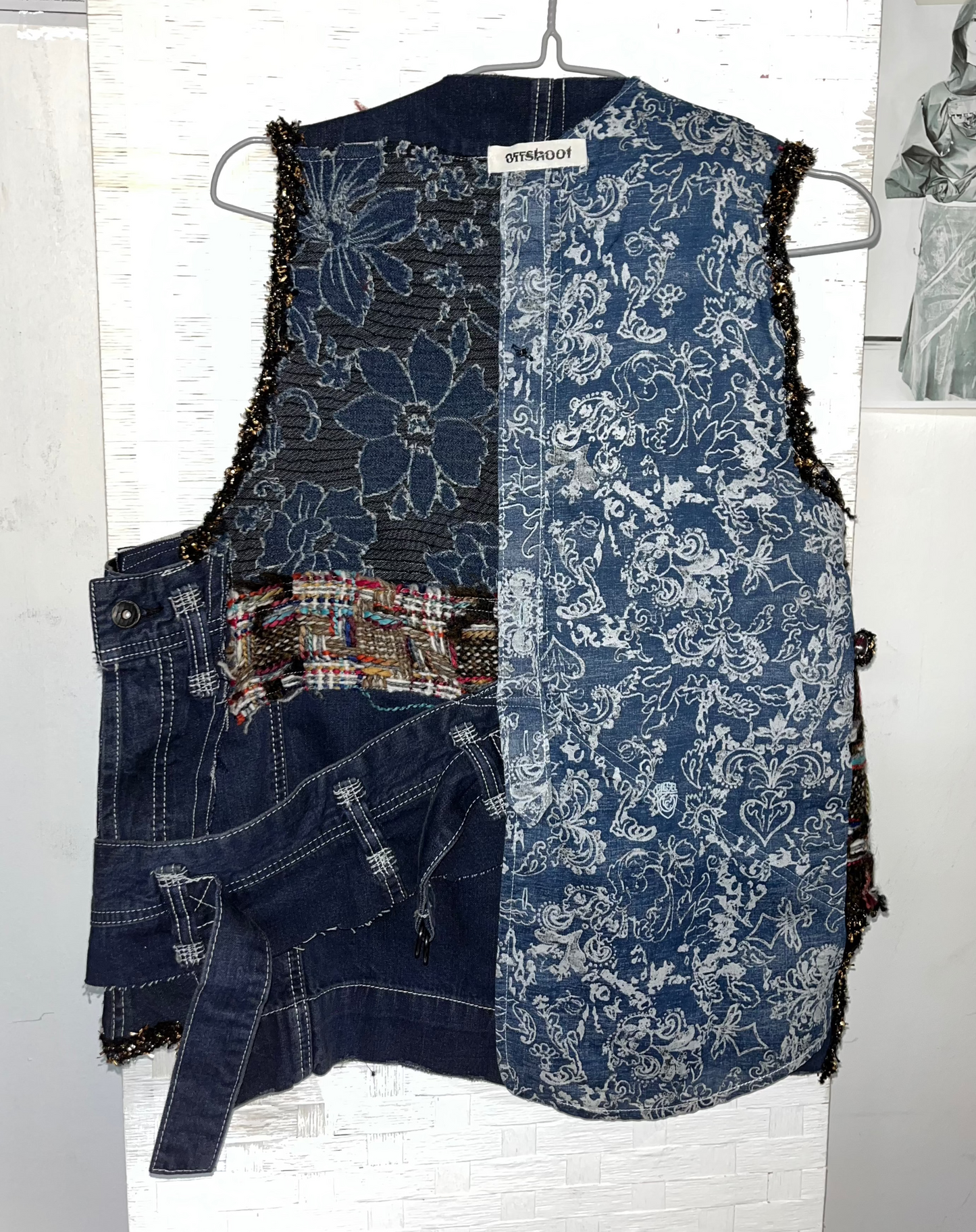 Patchwork collage vest