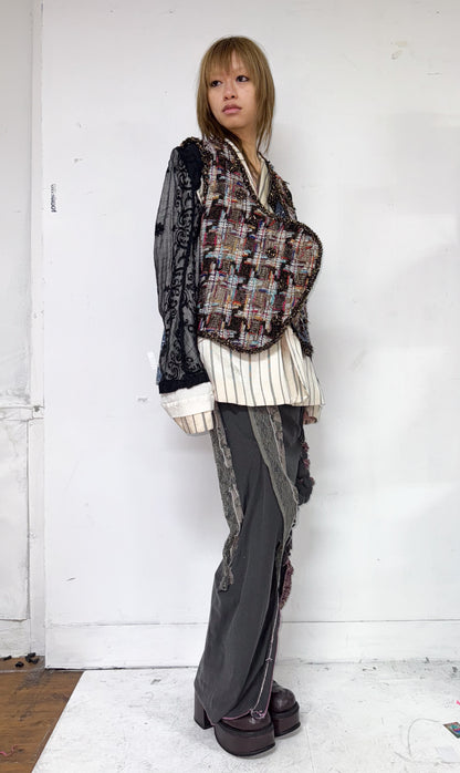 Patchwork collage vest