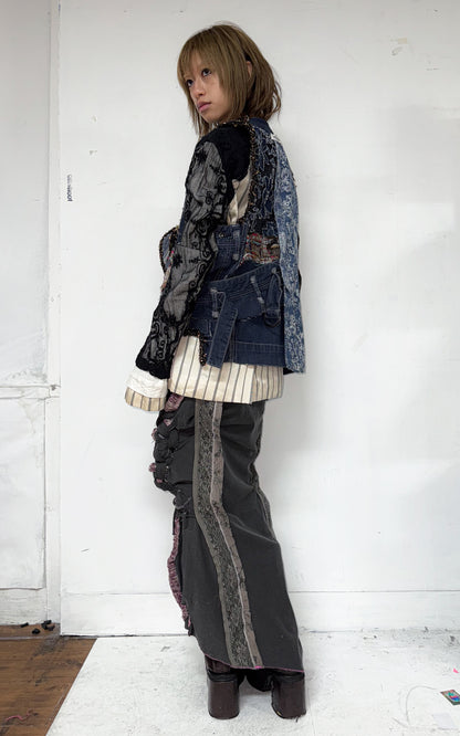 Patchwork collage vest