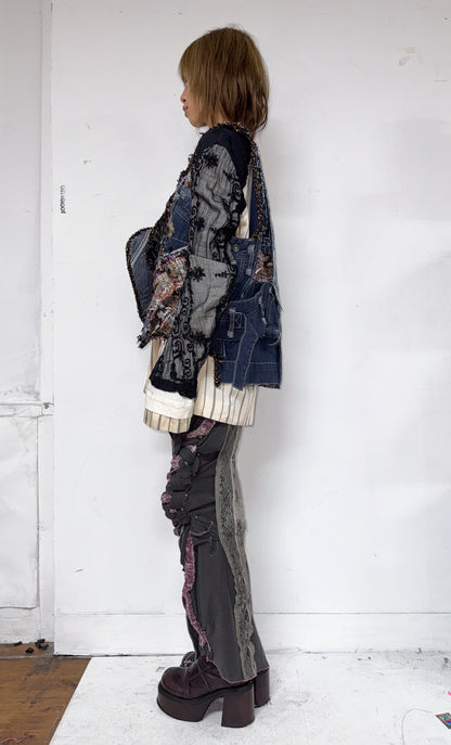 Patchwork collage vest